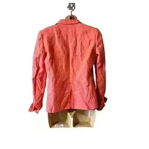 J. Crew Womens Blazer Orange Coral Two Button Schoolboy Lined Work Suit Jacket 4 - Picture 2 of 9